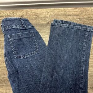 The Limited Sailor Front High Waist Flare Classic Blue Women's Jeans 1027